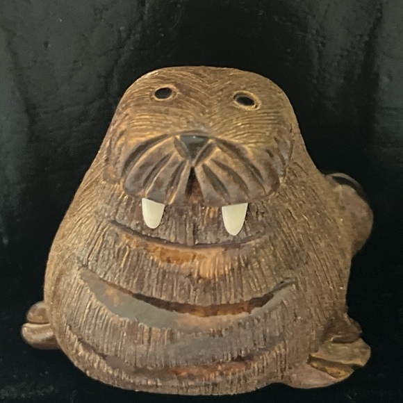 Other - YOU’RE MY WALRUS. Hand-Carved Uruguayan Walrus Sculpture, Signed Artisan FolkArt
